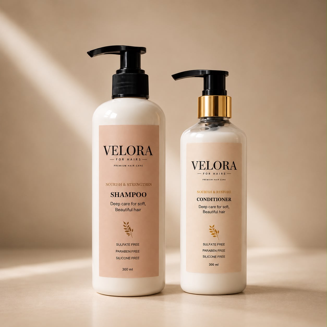 VELORA Hair Care Duo – Nourishing Shampoo & Conditioner